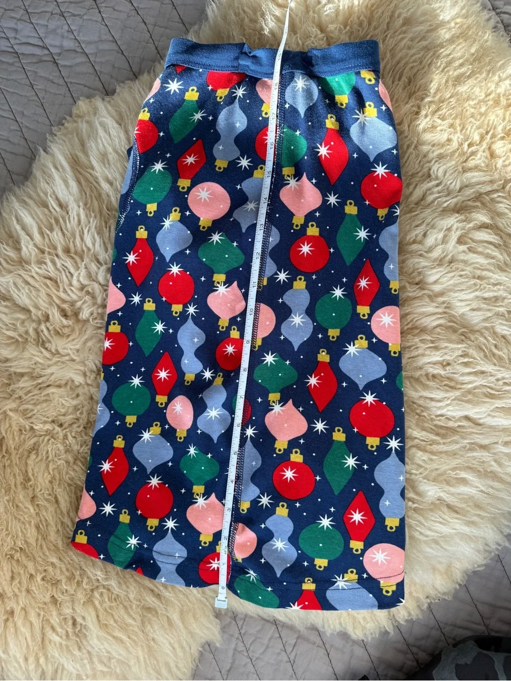 Hanna Andersson Holiday Dog Pajamas Shiny Bright Ornaments Large